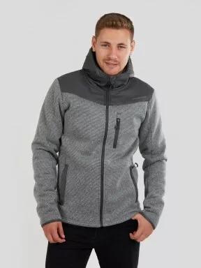 Fundango OBSIDIAN Hybrid Jacket men fleece sweater - black
