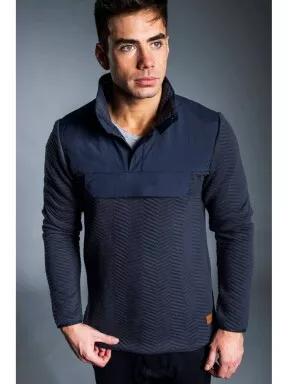 Fundango VERTIGO Pullover for men in dark blue 1