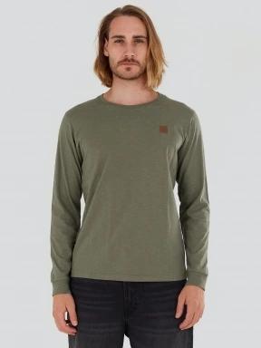 Fundango Justin Longsleeve T-shirt for men in green 1