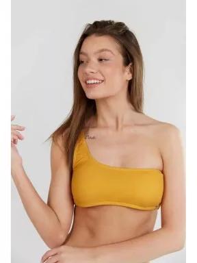 Fundango Madison One Shoulder Top for women in orange 1