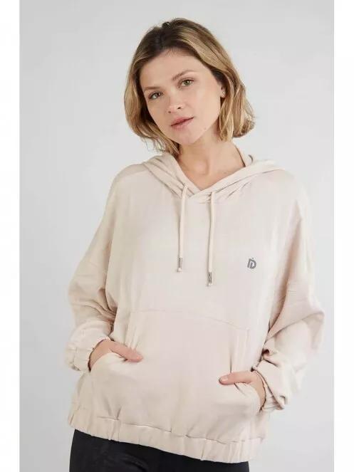 Fundango Echo Loose Hoodie women hoodie sand Fundango